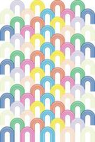 Illustration line curve rainbow unique design vector