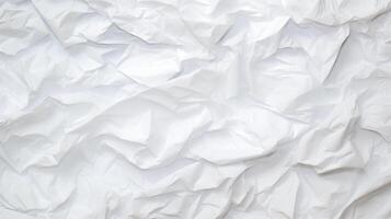 White Crumpled Paper Background photo