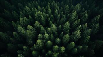 Top view photo of green forest,sustainability concept