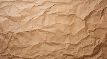 Brown Crumpled Paper Background photo