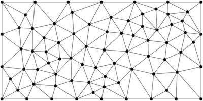 Abstract black and white pattern of interconnected dots forming a geometric network. vector