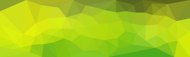 Low-poly abstract background in vibrant shades of green and yellow, featuring a geometric pattern of interconnected triangular shapes. vector