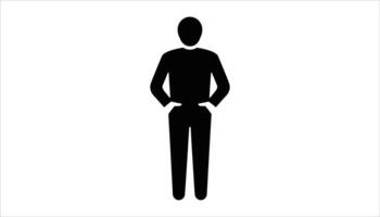 Businessman Silhouette Standing with Hands in Pockets vector