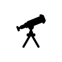 Spyglass and Telescope Silhouette Icon Nautical Monocular and Magnifying Scope for Infographics and Web Design on White Background vector