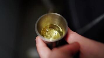Adding Syrup When Making Coffee in slow motion video