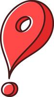 Cute Location Pin Icon vector