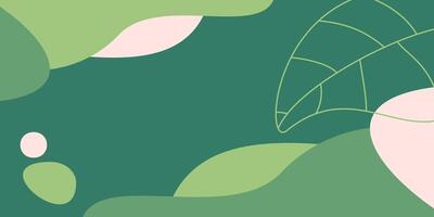 green abstract background wave and leaf pattern. perfect for your design project vector