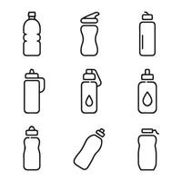 Hydration Bottle and Container Icons vector