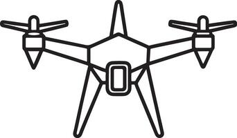 Clean Drone Line Icon for Graphic Design vector