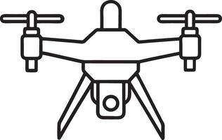 Drone Outline Icon for Tech Design vector