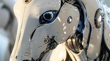 This metallic robot displays impressive balance and agility in a circus show under bright lights. photo