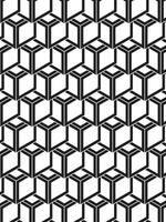 A black and white geometric pattern with cubes vector