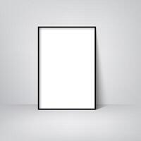 Frame photo mockup border on white background for decoration vector