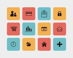 Icon symbol app set template design for decoration vector