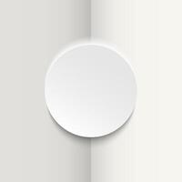 white round circle on a gray background vector