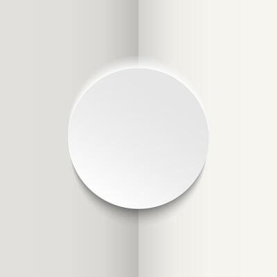 white round circle on a gray background