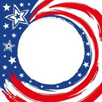 USA frame with circle copy space for your text vector