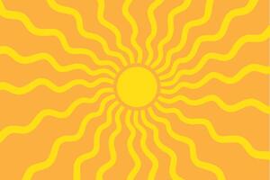 Sun burst pattern background ray sunshine. Retro summer sun wave geometric texture beam. vector