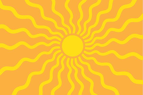 Sun burst pattern background ray sunshine. Retro summer sun wave geometric texture beam.