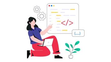 Custom Coding 2D Flat Animation. video