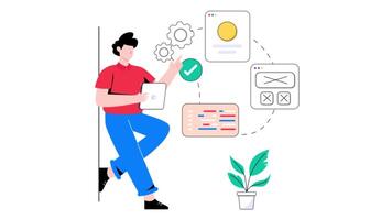 Software Testing 2D Flat Animation. video
