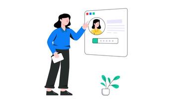 Web Profile 2D Flat Animation video