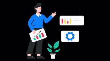 Data Management Motion Graphic Rendering with Transparent Alpha Channel video