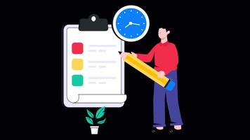 Time Planning Motion Graphic Rendering with Transparent Alpha Channel video