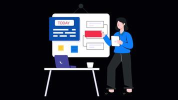 task manager Motion Graphic Rendering with Transparent Alpha Channel video