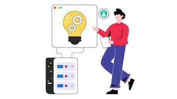 Web Hosting Solution 2D Flat Animation. video