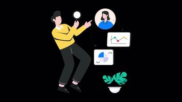 Analyzing User Profile Motion Graphic Rendering with Transparent Alpha Channel video