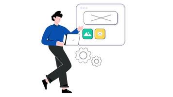 Adaptive Interface Testing 2D Flat Animation. video