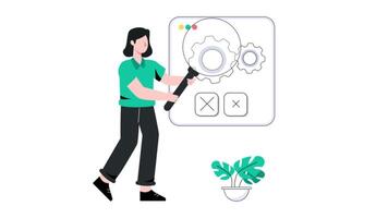 Web Optimization 2D Flat Animation. video