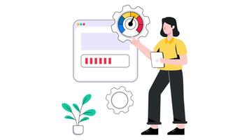 Website Loading 2D Flat Animation. video