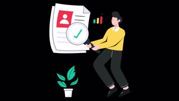Hr Management Motion Graphic Rendering with Transparent Alpha Channel video