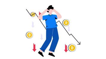 Bitcoin Recession 2D Flat Animation. video