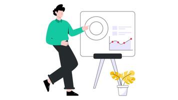 Analysis presentation 2D Flat Animation. video