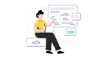 Programmer 2D Flat Animation. video
