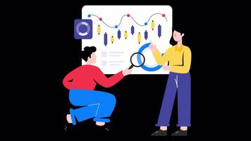 Business Analysis Motion Graphic Rendering with Transparent Alpha Channel video