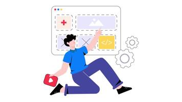 Web Design 2D Flat Animations video