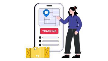 Logistic Tracking 2D Flat Animation video
