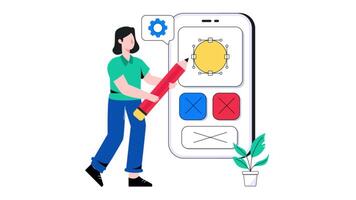 App Designing 2D Flat Animations video
