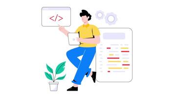 App Development 2D Flat Animations video