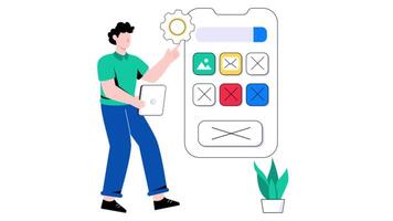Application Design 2D Flat Animations video