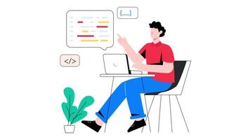 Web Coding 2D Flat Animations video