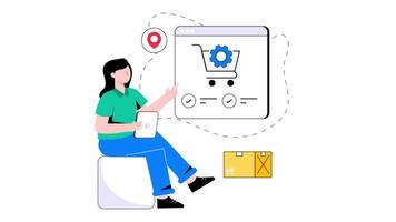 Order Processing 2D Flat Animation video