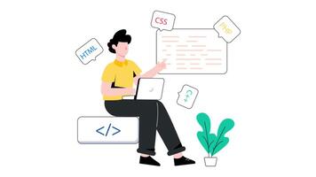 Programming Languages 2D Flat Animations video