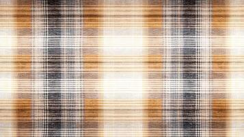 A textured plaid pattern with warm tones of brown, orange, and cream, ideal for backgrounds photo