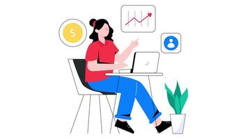 Employee Cost 2D Flat Animation. video
