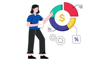 Data Analytics 2D Flat Animation. video